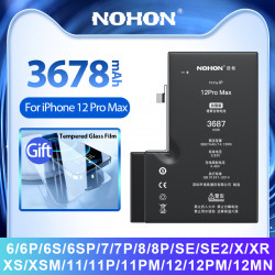 Batterie Nohon pour iPhone 12 Pro Max, iPhone 11 Pro X XR XS Max 8 7 6 6S Plus SE 2020 SE2 - Haute Capacité. vue 0