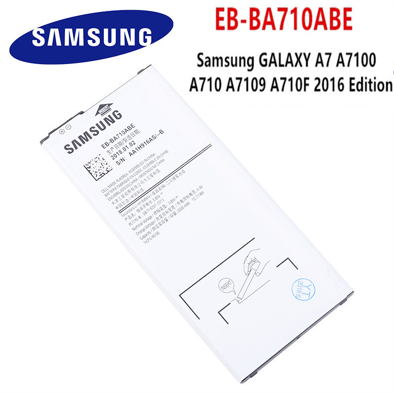 Batterie Originale EB-BA710ABE 3300mAh pour GALAXY A7 A7100 A710 A7109 A710F, Édition 2016, Téléphone Portable + Outi vue 0