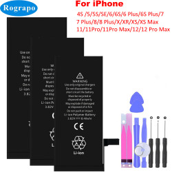 Batterie Au Lithium Haute Capacité pour iPhone 4s 5 5S SE 6 6S 7 8 Plus X XR XS Max 11 Mini 12 Pro Max. vue 0