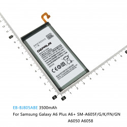 Batterie Li-Polymère pour Samsung Galaxy A6 (2018) SM-A600F J6 J600F Plus + SM-A605F G K FN A6050 A6058 EB-BJ800ABE EB- vue 3
