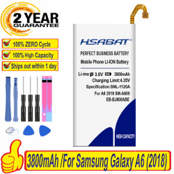 Batterie 100% Originale 3800 mAh pour Samsung Galaxy A6 (EB-BJ800ABE) 2018 A600F J6 J600F J800, SM-A600. vue 0