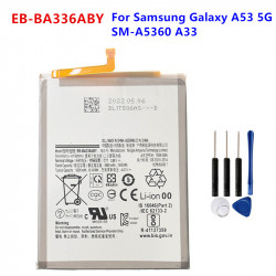 Batterie EB-BA336ABY EB-BA536ABY pour Samsung Galaxy A53 SM-A5360 A5360 A33 5G 4860/5000mAh BA336 + Outils Gratuits - Ki vue 0