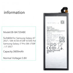 Batterie Samsung Galaxy A5 A7 2015 A3 2017 A500 A320 A520 A700 A720 SM A320F A500F A520F A700F A720F/DS Duos vue 1