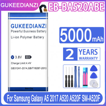 Batterie de Remplacement EB-BA520ABE 5000mAh pour Samsung Galaxy A5 2017 A520 A520F SM-A520F vue 0