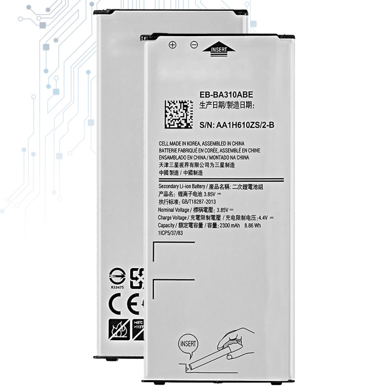 Batterie EB-BA310ABE 2300 mAh pour Samsung GALAXY A3 2016 édition A310 A310F A310M A310Y SM-A310F vue 0