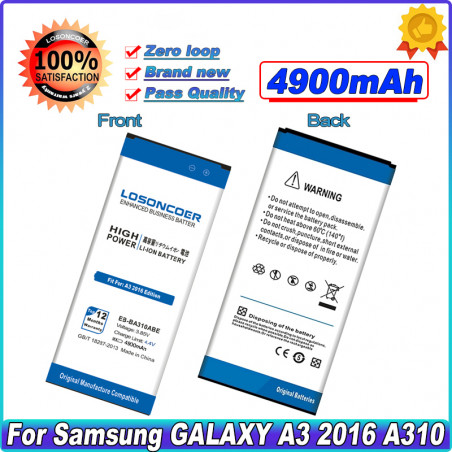 Batterie 4900mAh EB-BA310ABE pour Samsung Galaxy A3 (Édition 2016 A310F A310) vue 0