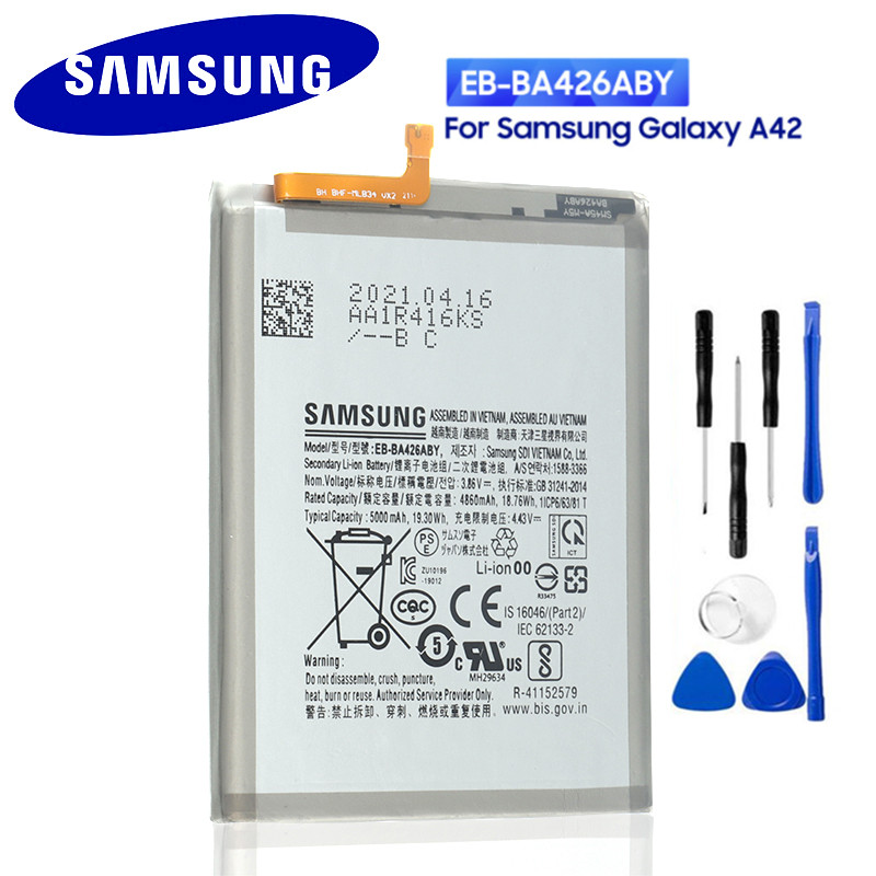 Batterie Rechargeable Authentique EB-BA426ABY mAh pour Galaxy A42, A72, A32, A426 avec Outils Gratuits et 5000 mAh vue 0