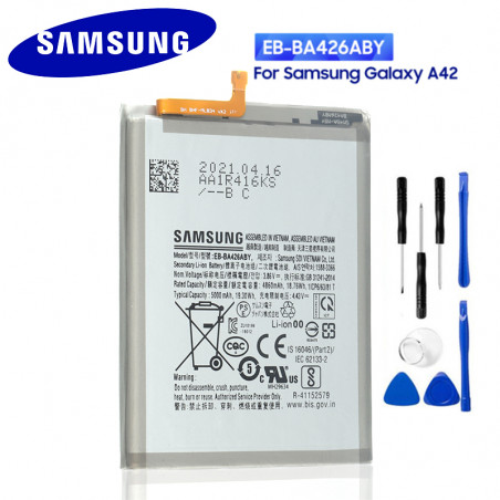 Batterie Rechargeable Authentique EB-BA426ABY mAh pour Galaxy A42, A72, A32, A426 avec Outils Gratuits et 5000 mAh vue 0