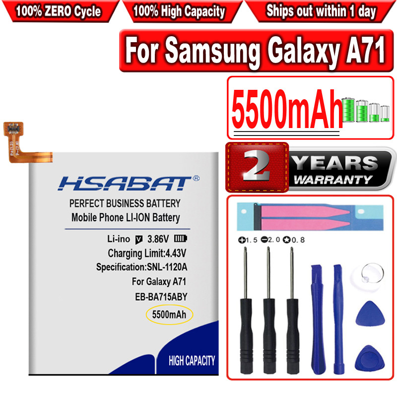 Batterie Haute Capacité 5500mAh EB-BA715ABY pour Samsung Galaxy A71 SM-A7160 A7160 vue 0