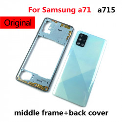 Coque de Protection pour Samsung Galaxy A71 2020, A715, A715F, avec Cadre Central, Couvercle de Batterie, Panneau Porte  vue 0
