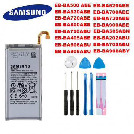 Lot de Batteries et Outils d'Origine pour Samsung Galaxy A30 A50 A10 A20 A20E A40 A80 A60 A70 A90 A500 A520 A530 A700 A7 vue 0