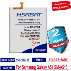 Batterie Samsung Galaxy A51 EB-BA515ABY, 4600mAh, SM-A515 vue 2