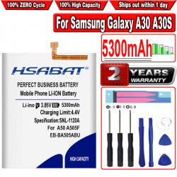 Batterie 5300mAh EB-BA505ABN EB-BA505ABU pour Samsung Galaxy A50 A505F SM-A505F - Compatible avec Samsung Galaxy A50 A50 vue 0