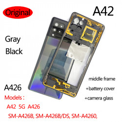 Boîtier de Batterie d'Origine A42 pour Samsung Galaxy A42 5G A426 - Châssis, Cadre Central, Couvercle Arrière + Objec vue 0