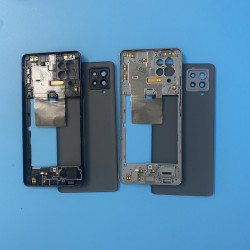 Coque de téléphone Galaxy A42 5G A426 - Cadre central + Coque arrière de la batterie + Couvercle du panneau porte arr vue 1