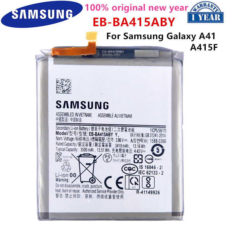 Batterie de Remplacement Originale EB-BA415ABY 3500mAh pour Samsung Galaxy A41 A415 A415F vue 0