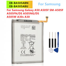 Batterie de Remplacement Originale Samsung Galaxy A50 A505F EB-BA505ABN A30s A30 +, 4000 mAh, Avec Outils Gratuits. vue 0