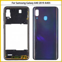 Coque de Batterie Arrière pour Samsung Galaxy A40 2019 A405 SM-A405F A405DS avec Cadre Central de Remplacement. vue 0