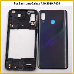 Coque de Batterie Arrière pour Samsung Galaxy A40 2019 A405 SM-A405F A405DS avec Cadre Central de Remplacement. vue 2