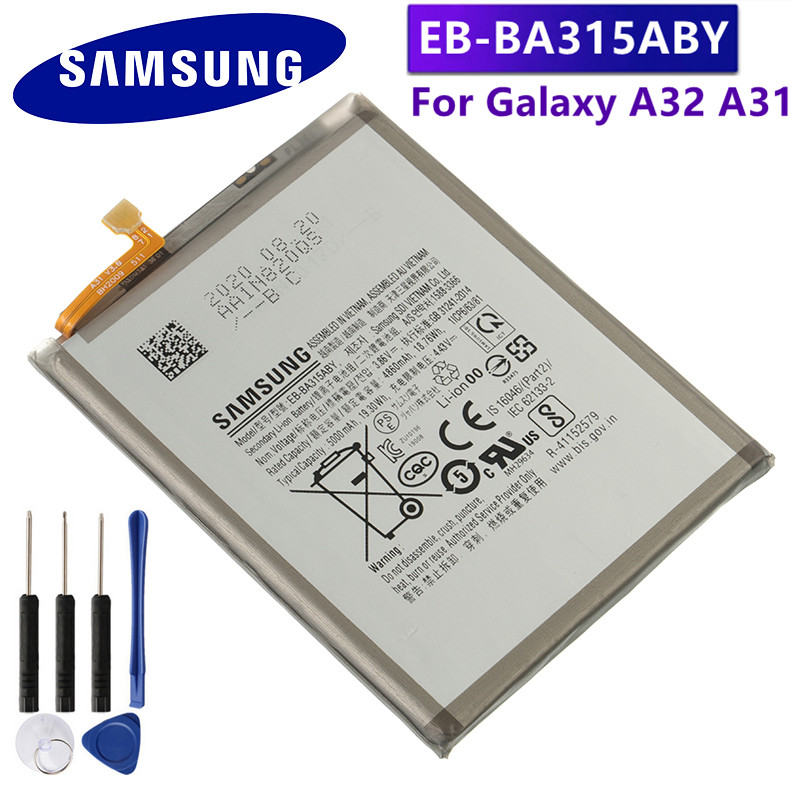 Batterie de Remplacement Authentique pour Galaxy A31, Édition EB-BA315ABY, 2020 mAh, CE, 5000 vue 0