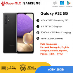 Smartphone Galaxy A32 5G MediaTek MT6853 avec Quad Caméra 48MP, Batterie 5000mAh et Charge Rapide 15W. vue 0