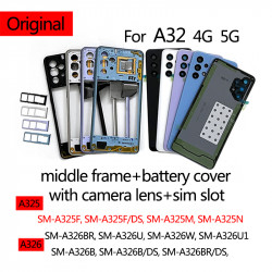 Coque de Téléphone Galaxy A32 LTE 4G A325 5G A326 avec Châssis Central, Couvercle de Batterie et Panneau Arrière. vue 0