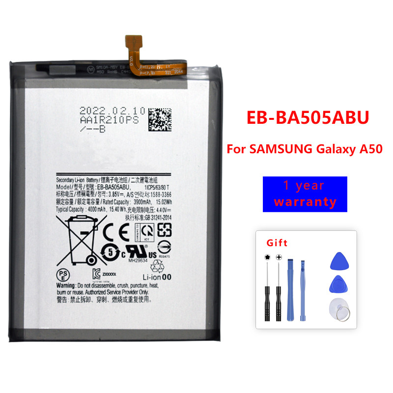 Batterie EB-BA505ABU 4000 mAh pour Samsung Galaxy A50 A505F A505FN/DS/GN A505W A30s SM-A505F. vue 0