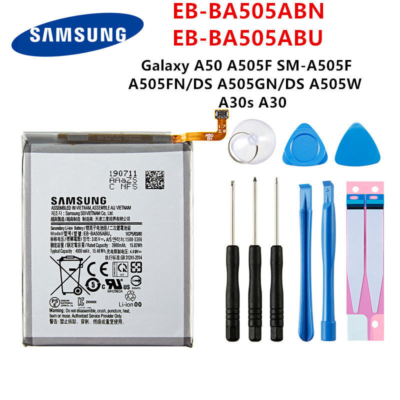 Batterie Originale EB-BA505ABN EB-BA505ABU 4000mAh pour Samsung Galaxy A50 A505F SM-A505F A505FN/DS/GN A505W A30s A30 +  vue 0