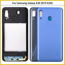 Coque Adhésive de Remplacement pour Samsung Galaxy A30 2019 A305 A305F SM-A305F avec Cadre Moyen et Couvercle Arrière  vue 0