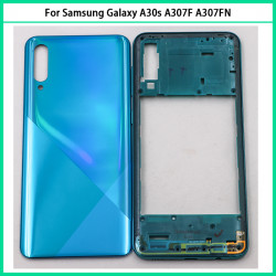 Coque arrière de batterie en plastique pour Samsung Galaxy A30s, A307, A307F, A307G - Cadre central, boîtier complet d vue 3