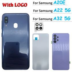 Coque Arrière en Verre pour Samsung Galaxy A20e, A32, A22, 5G, avec LOGO, Nouveau Couvercle de Batterie de Remplacement vue 0