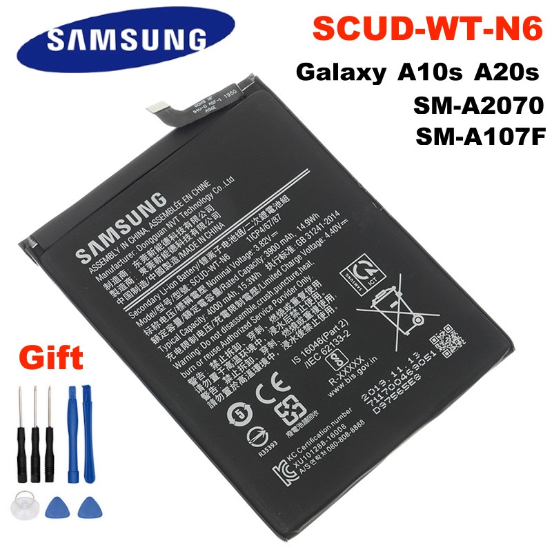 Batterie de Remplacement Originale SCUD-WT-N6 mAh pour Galaxy A10s A20s 4000 SM-A2070 avec Outil Inclus. vue 0