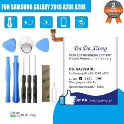 Batterie Samsung Galaxy 4100 A20e A20E A20 A202F 2019 DS SM-A202F SM-A202 SM-A202J avec Autocollant Double Face Gratuit. vue 0