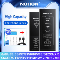 Batterie de Téléphone Haute Capacité Nohon pour iPhone 8 7 6 6S Plus X XR XS SE 2020, 12 11 Pro Max Mini Baterya. vue 0