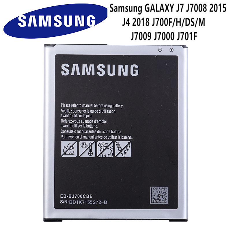 Batterie d'Origine pour Samsung Galaxy J7 Neo 2015 J7009 J7008 J700F SM-J700f EB-BJ700BBC EB-BJ700CBE J701F/DS J7 2017 J vue 0