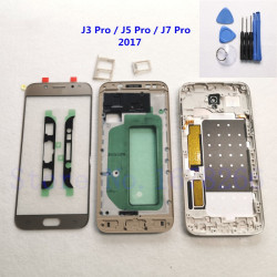 Coque Complète SAMSUNG Galaxy J3 J5 J7 Pro 2017 avec Cadre Central, Couvercle de Batterie et Lentille Avant en Verre LC vue 3