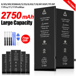 Batterie Haute Capacité 100% pour iPhone 5 6 6S 5s SE 7 8 Plus X Xs Max 11 Pro - Cycle Zéro. vue 0