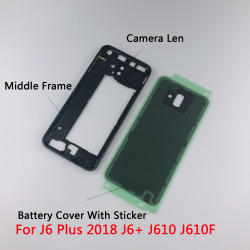 Coque Samsung Galaxy J6 Plus 2018 J6 + J610 J610F avec Autocollant et Lentille de Caméra. vue 0