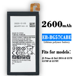 Batterie Samsung Original EB-BG57CABE EB-BG570ABE 2600mAh pour Galaxy J5 Premier On5 (2016) SM-G570F G570Y G570M G5700 G vue 0