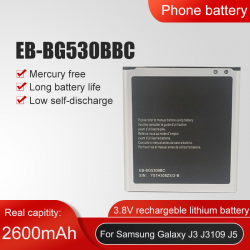 Batterie EB-BG530BBC pour Samsung Galaxy Grand Prime SM-G531H J3 2016 J320F J5 2015 J2 Premier J2 Noyau J250F 3.8V 2600m vue 0