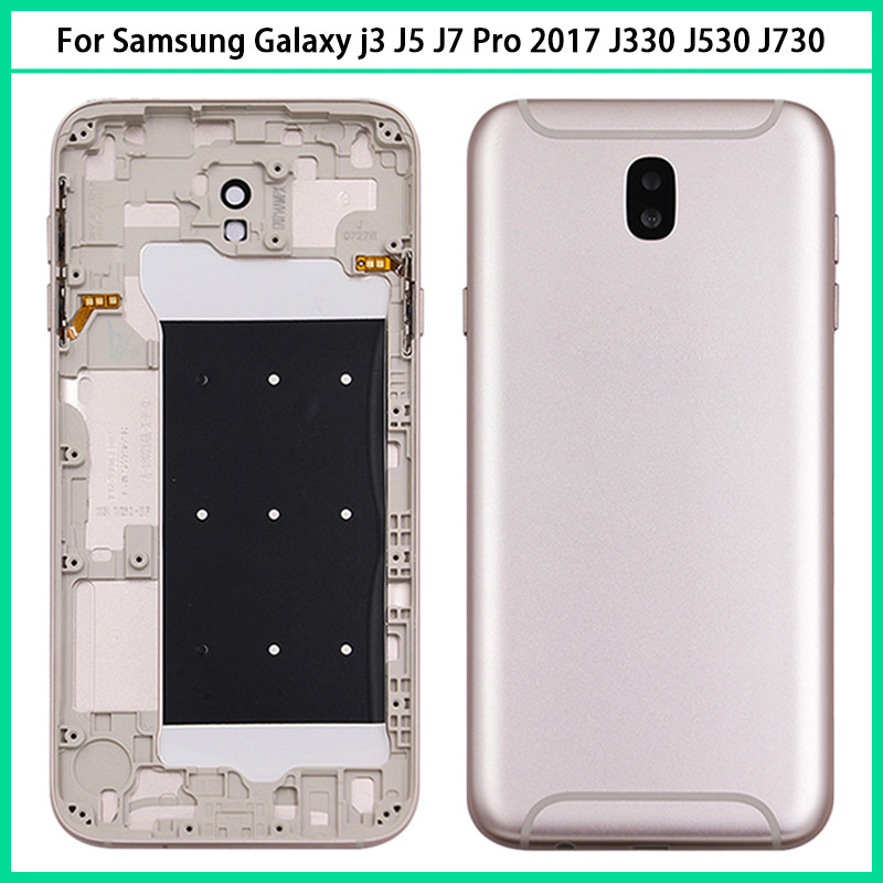 Lot de 10 Coques Arrière pour Samsung Galaxy J330/J530/J730/J3/J5/J7 Pro 2017 avec Cadre Central et Couvercle de Batter vue 0