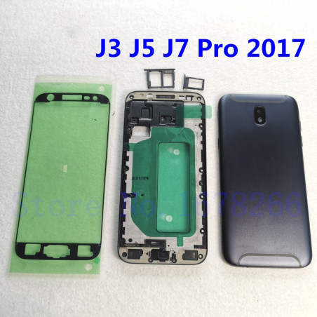 Coque Arrière Complète en Aluminium pour SAMSUNG Galaxy J3 J5 J7 Pro 2017 - Étui avec Cadre Central pour Batterie J33 vue 0