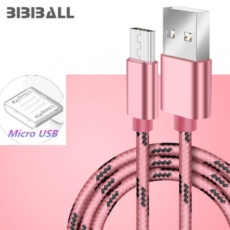 Câble de Chargement Micro USB de 2/3 mètres pour Samsung Galaxy A3 A5 A6 2016 J3 J5 J7 2017 - Cordon de Chargeur de Ba vue 0