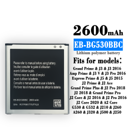 Batterie SAMSUNG EB-BG530BBC EB-BG530BBE pour Galaxy Grand Prime J3 2016 SM-J320F/DS J2 Premier G5308W G530 G531F SM-G53 vue 0