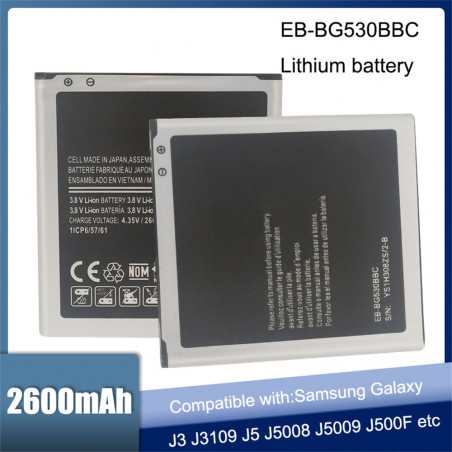 Batterie d'Origine EB-BG530BBC EB-BG530BBE pour Samsung Galaxy Grand Prime J3 2016 SM-J320F/DS J2 Premier G5308W G530 G5 vue 0