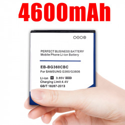 Batterie 4600mAh EB-BG360BBE EB-BG360CBC pour Samsung Galaxy Core Prime G360 G3608 G3606 G3609 J2 Win 2 Duos TV SM-G360B vue 0