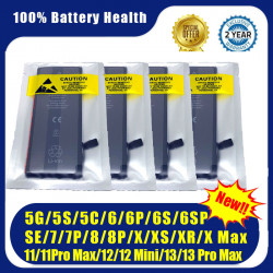 Lot de 10 Batteries Cycle 0 pour iPhone 4 4s 5 5s 5C SE 6 6S 7 8 11 12 13 Mini Plus X XR XS Pro Max - Qualité à Vie Ga vue 0