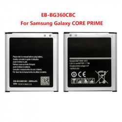 Batterie d'origine Samsung Galaxy Core Prime EB-BG360CBC pour SM-J200F J200H G360 G361 G360V G3608 G360H 2000mAh. vue 0