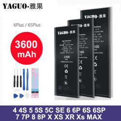 Batterie de Remplacement YAGUO pour iPhone 6S 7 6 8 Plus SE 5s 5 X XR XS MAX 4 4s 5C 7Plus 6SPlus. vue 0
