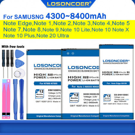 Batterie 8400mAh pour Samsung Galaxy Note 4-10 Lite X 20 Ultra Note Edge N9150 N7000 N7100 N9000 N9200 N9600. vue 0